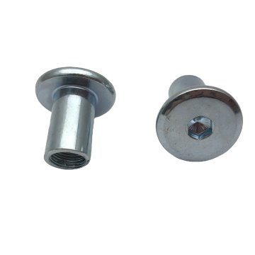 Factory Wholesale Carbon Steel Zinc Plated Flat Head Hex Socket Furniture Connector Nut Sleeve Barrel Nut" 

However, for a more SEO-friendly and concise title, you might consider:

"Carbon Steel Zinc Plated Furniture Connector Nut Sleeve - Factory Wholes