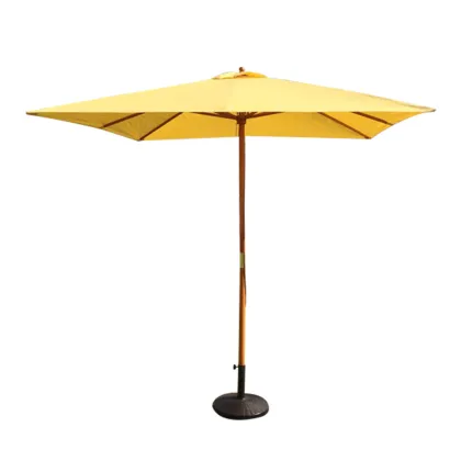 Hardwood Square Patio Umbrella with Water Resistance