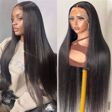 Black Straight Lace Front Wig for Women Daily Wear