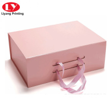 foldable packaging shoe paper box with string