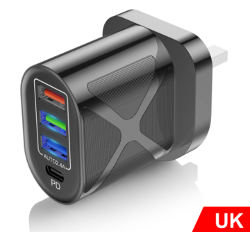 Fast Charge QC3.0 Multi-Port Travel Charger for Apple and Android