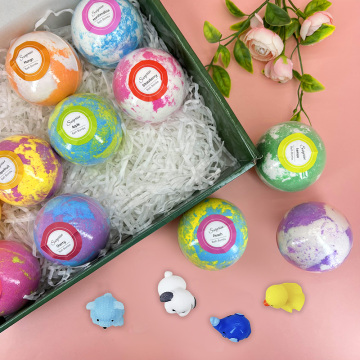 Set de bombas de burbujas de niños veganos orgánicos - 12 sorpresas con juguetes en el interior