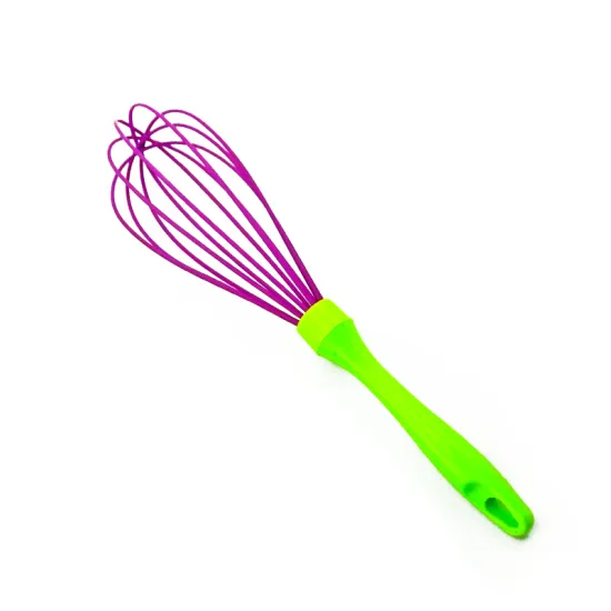 High quality plastic handle silicone egg whisk