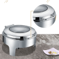 Runder Induktions-Chafing Dish aus Edelstahl