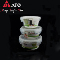 ATO Microwave Heating round Crisper Glass container