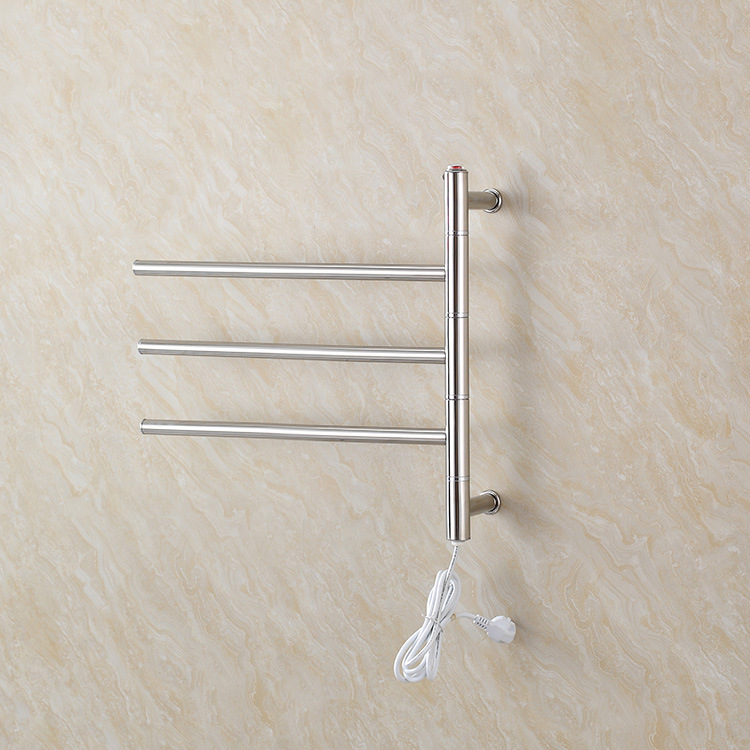 Polished Chrome Round 3 Bars Towel Heater faucet 3