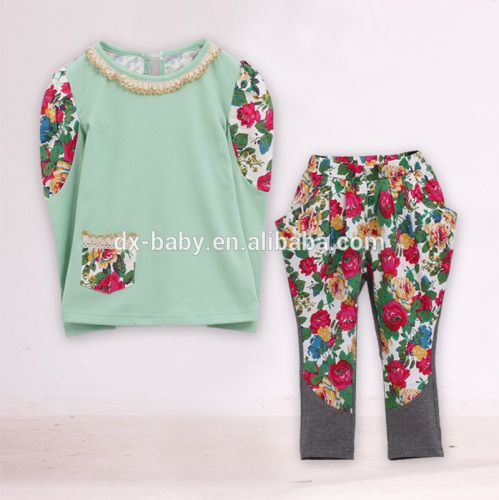 cotton Long sleeves baby children clothing sets suits fashion 2 piece