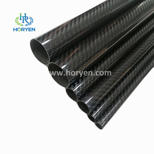 Lightweight plain twill 3k round carbon fiber pipe