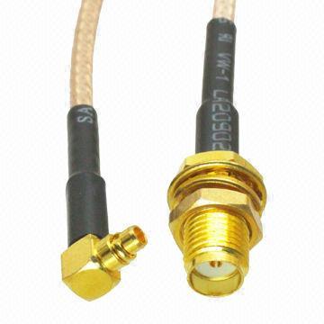 RF Cable, SMA Female to Right Angle MMCX Male, with 50Ω Impedance
