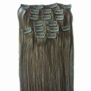 18-inch Clip Hair Extensions, Peru Hair, #18 Light Ash Blonde, Stainless or Silicon Steel
