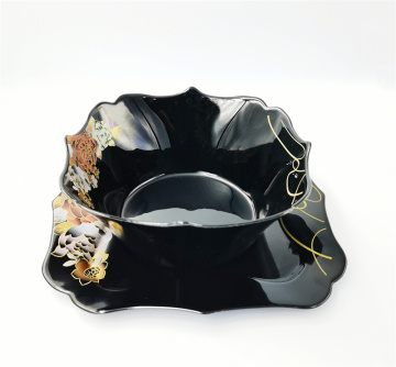 Luxury Heat-Resistant Black Dinner Set Opal Dinnerware