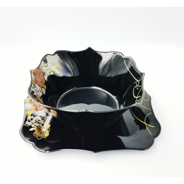 Vajilla negra de lujo resistente al calor Vajilla Opal