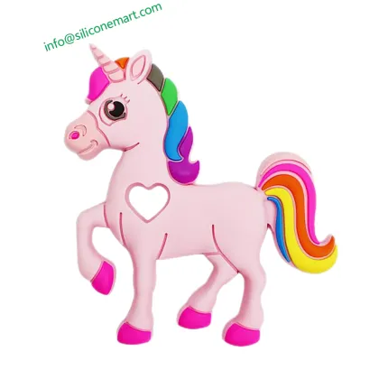 unicorn food grade silicone baby teether wholesale