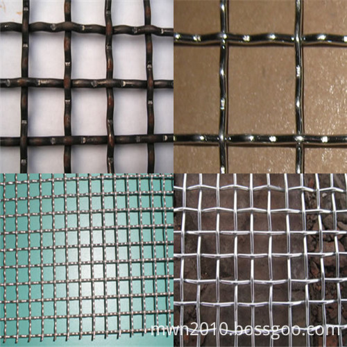 decorative woven wire mesh with an intermediate crimp