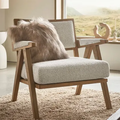 Modern Solid Wood Lazy Sofa Chair