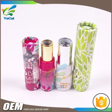 Free sample luxury design round packaging gift box paper tube,custom lip balm tube paper eco friendly