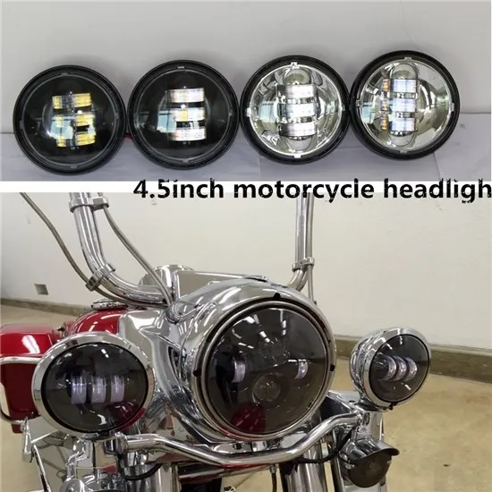 For Harley Motorcycle headlight 4.5 inch Round LED Fog Lights Driving Lamp