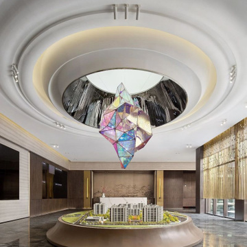 Modern Multi-Color Acrylic Large Chandelier for Big Hotel Lobbies