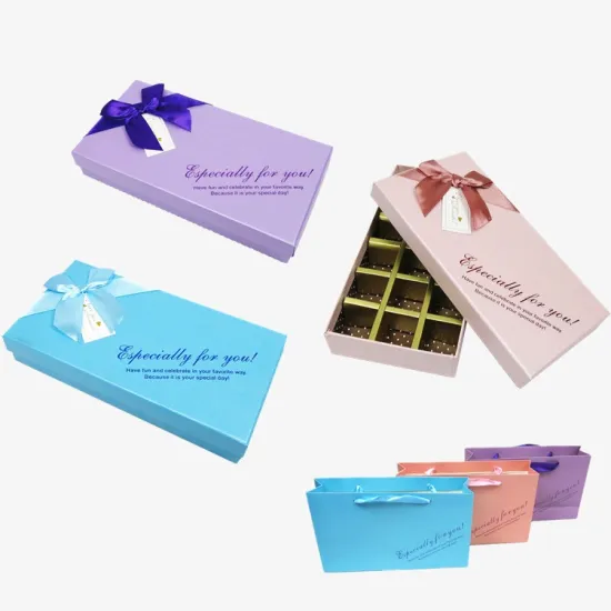 Cardboard box for 18 packs chocolate