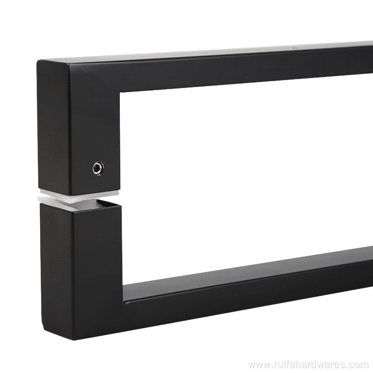 Black Stainless Steel Waterproof Glass Door Handle