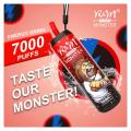 충전식 일회용 vape R &amp; M Monster 7000 퍼프