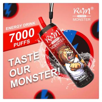 충전식 일회용 vape R &amp; M Monster 7000 퍼프