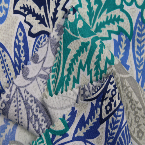 Country style cotton printed plain fabric