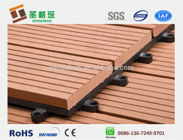 anti-slip interlocking wpc diy decking tile / interlocking composite deck tiles