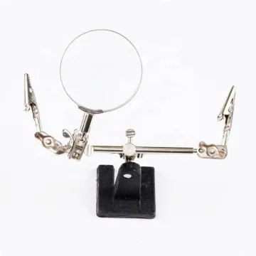 Easy-Carrying Helping Hand Tool with Soldering Stand, 5X Magnifying Glass, and Adjustable Clips