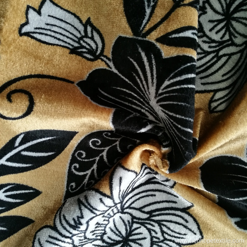 Factory Price Egypt Style Cheap Printed Velvet Fabric