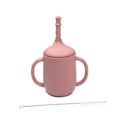 Silicone Straw Training Cup 360° Toddler Drinking Cup