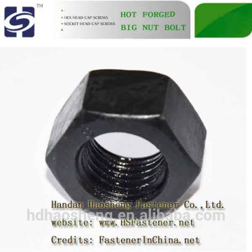 hex nuts din934 carbon steel ,Black (ISO9001)