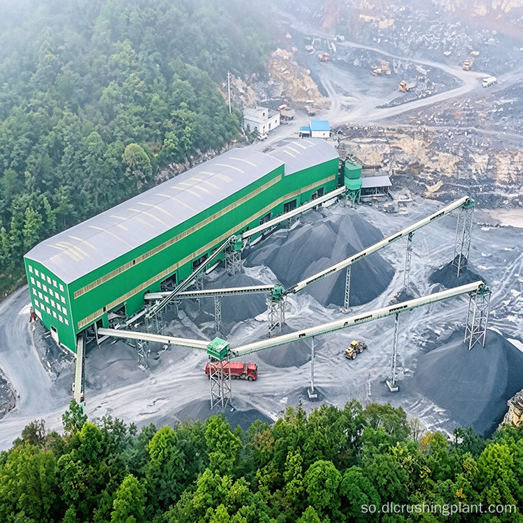 Hubei Limestone Sand Isku-darka Warshad leh Burbur Culus oo Hammer ah iyo Nidaamka Qaabaynta Dhismaha Xadiidka Xawaaraha Sare