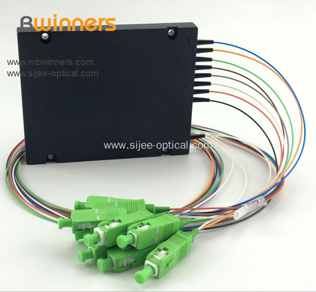 1x8 Cassette Type Optical Fiber Optic Splitter