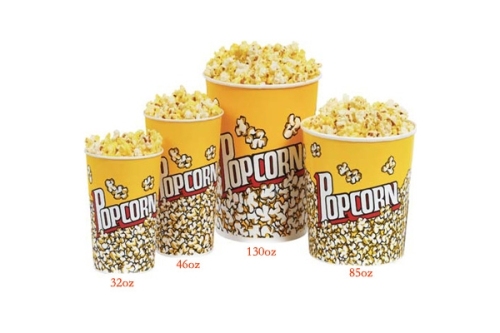 85 oz biologiskt nedbrytbara pappersmuggar för Popcorn