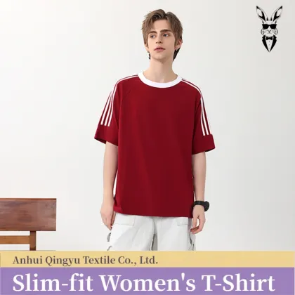 Custom Striped T-Shirts S-3XL 240 Gsm