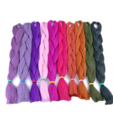 wholesale HARMONY 80g Solid color Synthetic Box Braiding Hair Synthetic Jumbo Braid Hair Extension