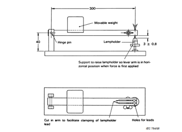 IEC60598-2-20 Gambar 2 Perangkat Pengujian Dorong untuk Pelat Kontak Tembaga di Soket Lampu String