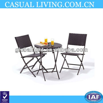 Rattan Garden Furniture Bistro Table & Chairs Set - Clearance