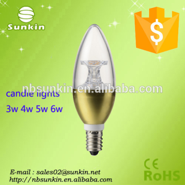 Precio de fábrica E14 LED Vela Bulb de plástico+Aluminio de Ningbo Zhejiang