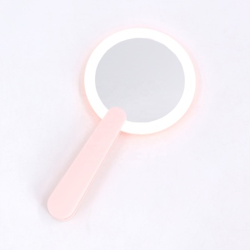 Chinese Factory Cheap Portable Pocket Magnetic Single Side Hand-held Cosmetic Round Makeup Mirror