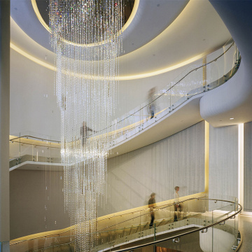 Hotel hall luxury crystal led chandelier