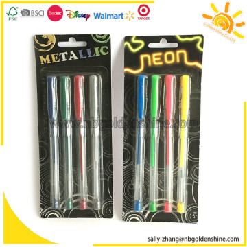 Metallic Pens In Blister Card