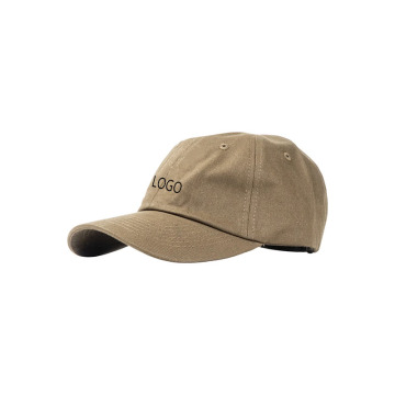 Custom Sports Dad Brown Cotton Unstructured 6 Panel Baseball Cap with Embroidered Logo
