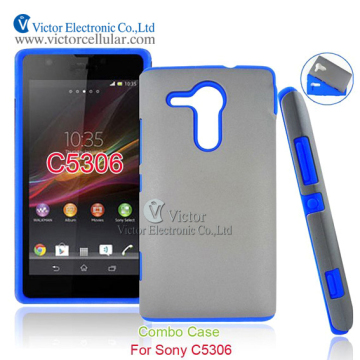 2014 novelty mobile phone accessories Korea fashion design PC silicone combo case for SonyXperia SP LTE C5303 C5306 HSPA C5302