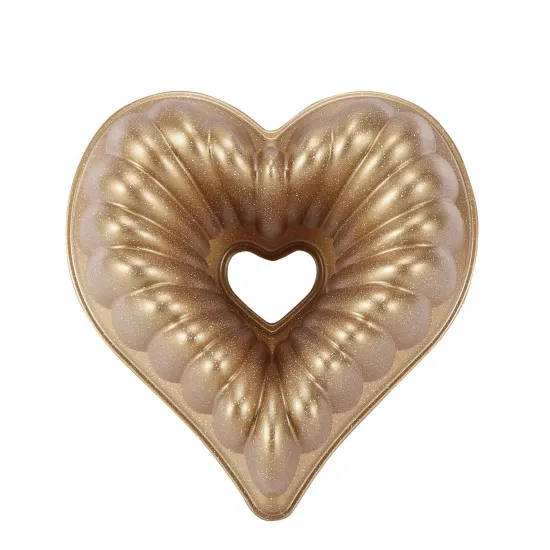 European Die Cast Aluminum Heart Baking Pan with Non-Stick Coating