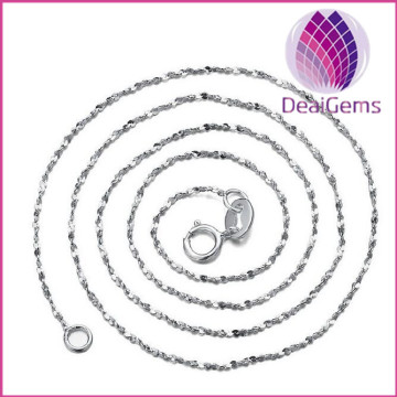 925 sterling silver chain babysbreath necklace rhodium plated chain 40cm long