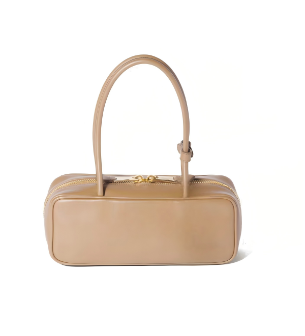 긴 가죽 손잡이가있는 세련된 레트로 토트 Stylish Retro Tote with Long Leather Handles
