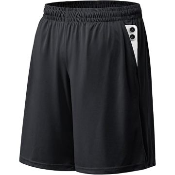 Pantalones cortos atléticos para hombres con bolsillos y cintura elástica para el entrenamiento de ropa deportiva de secado rápido