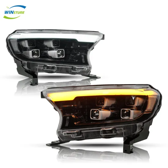 LED Car Headlight Assembly for Ford Ranger 2015-2021: Auto Lighting System with RAN-A004 Head Lamp and 4 Eyes